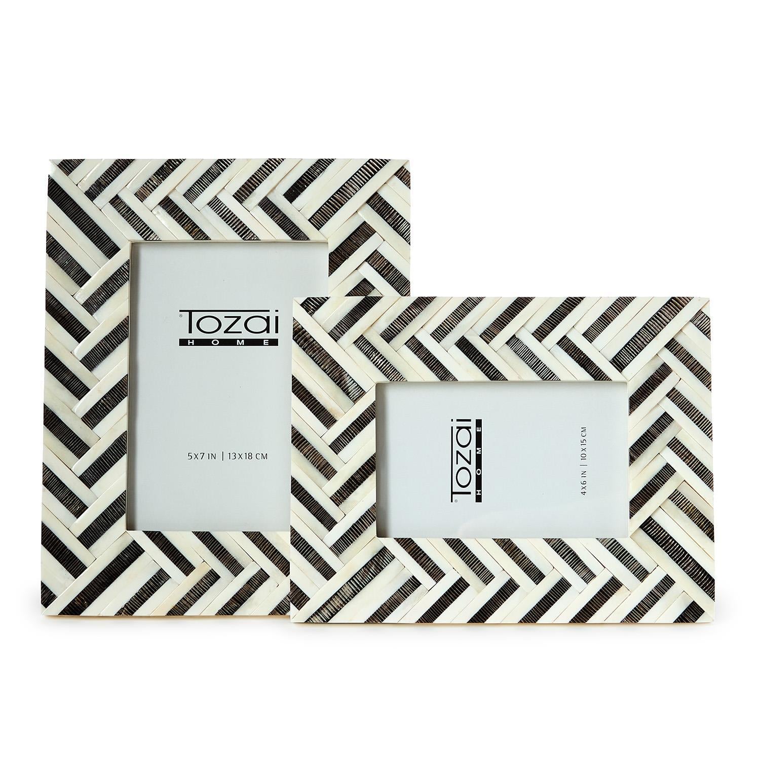 Braided in Bone Photo Frame Set of 2