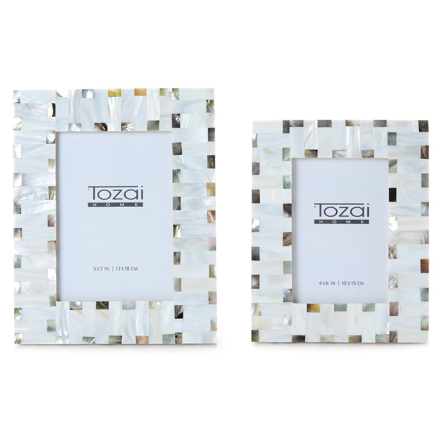 Mayfair Mother of Pearl Shell Photo Frame Set of 2