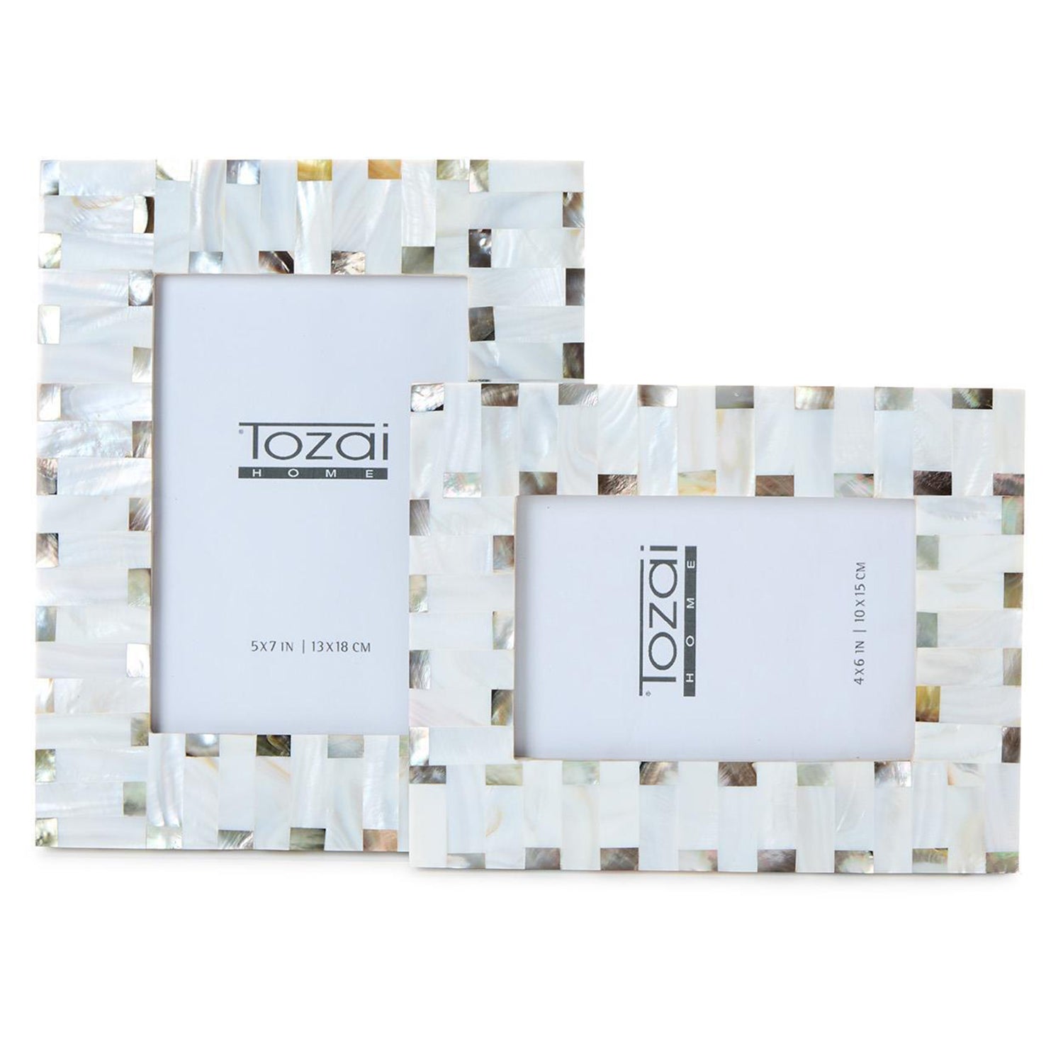 Mayfair Mother of Pearl Shell Photo Frame Set of 2