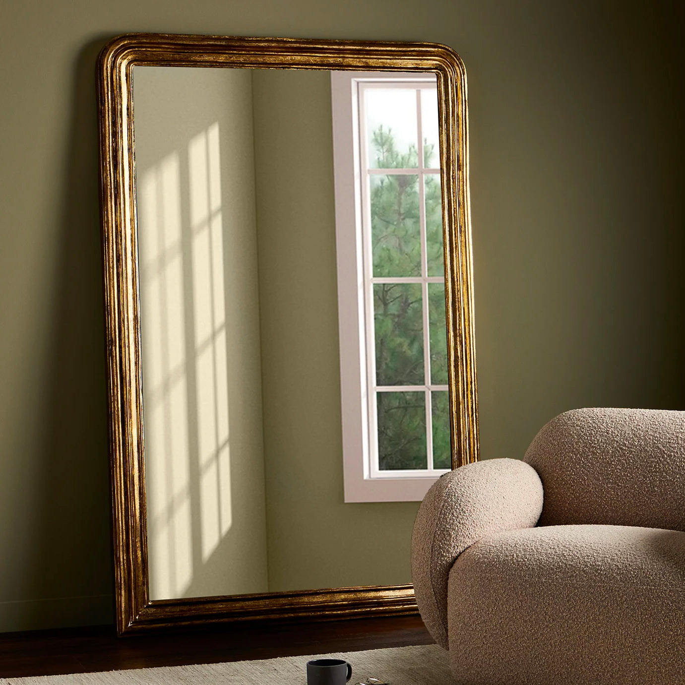 Four Hands Vintage Louis Floor Mirror