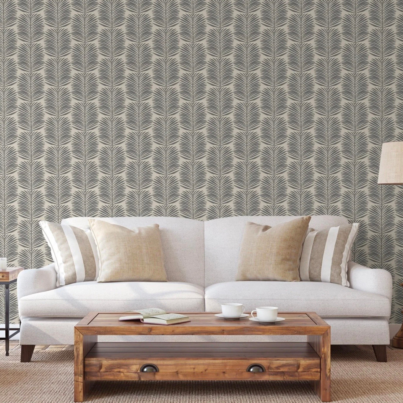 Mitchell Black Betty Palms Wallpaper