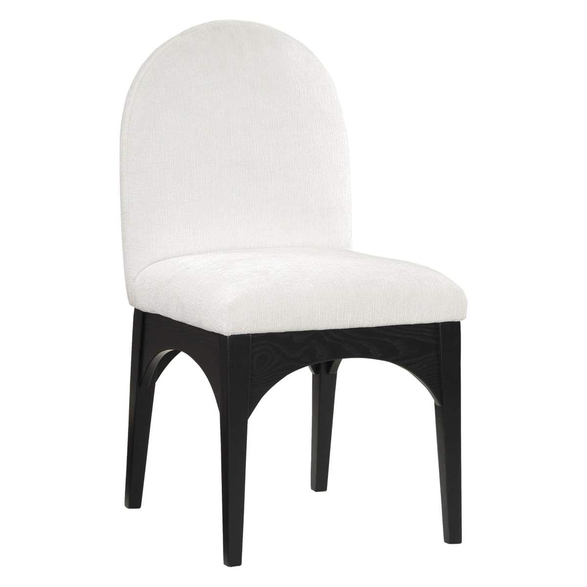 Waldorf Cream Chenille Fabric Upholstered Dining Side Chair Set of 2
