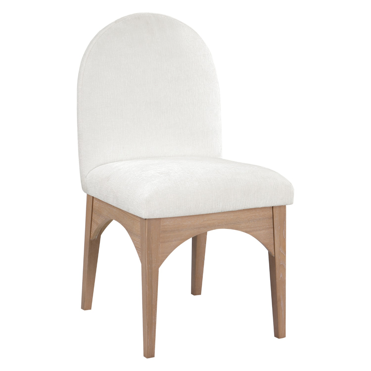 Waldorf Cream Chenille Fabric Upholstered Dining Side Chair Set of 2