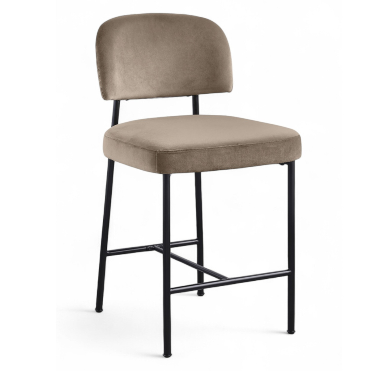 Zarelle Taupe Performance Fabric Upholstered Counter Stool Set of 2