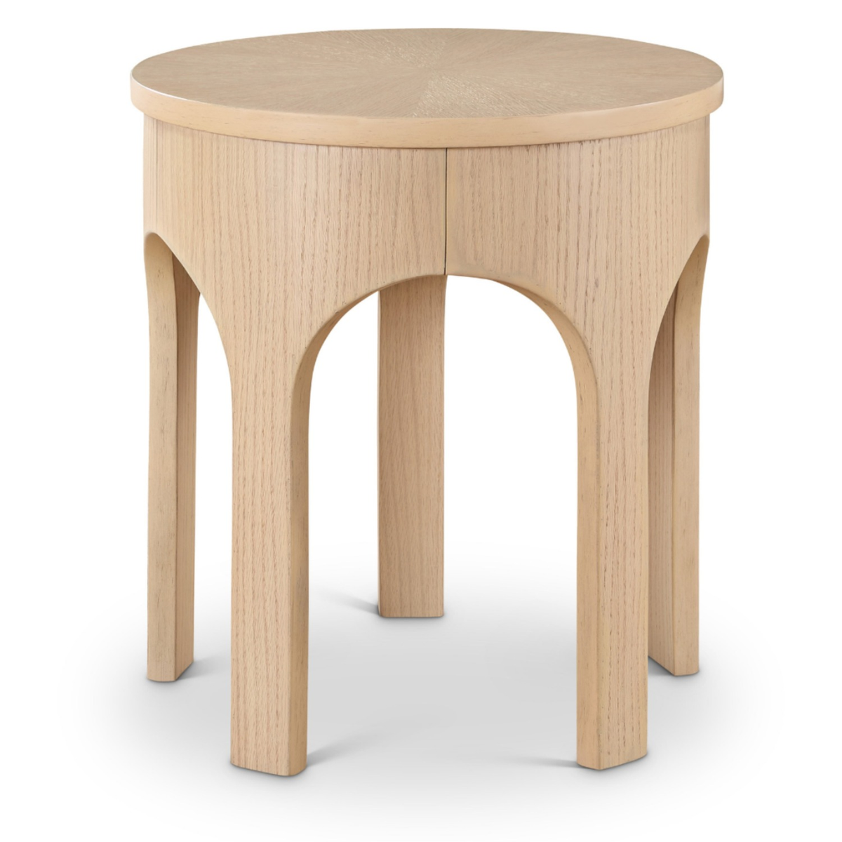 Westfield Natural Solid Wood And Oak Veneer End Side Table Set of 2