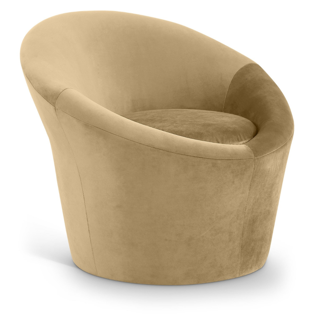 Tristan Camel Velvet Upholstered Accent Chair