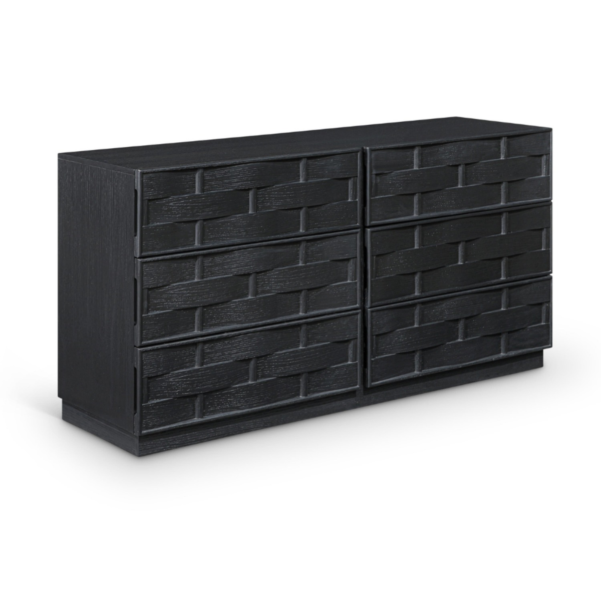 Weave Black Oak Veneer Dresser