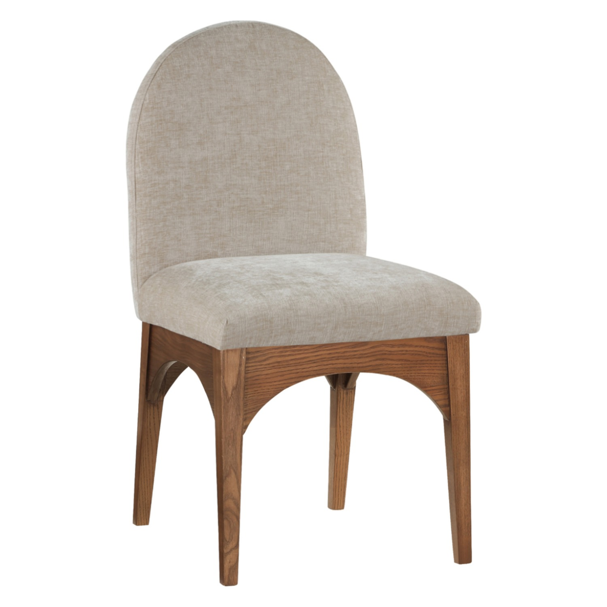 Waldorf Beige Chenille Fabric Upholstered Dining Side Chair Set of 2