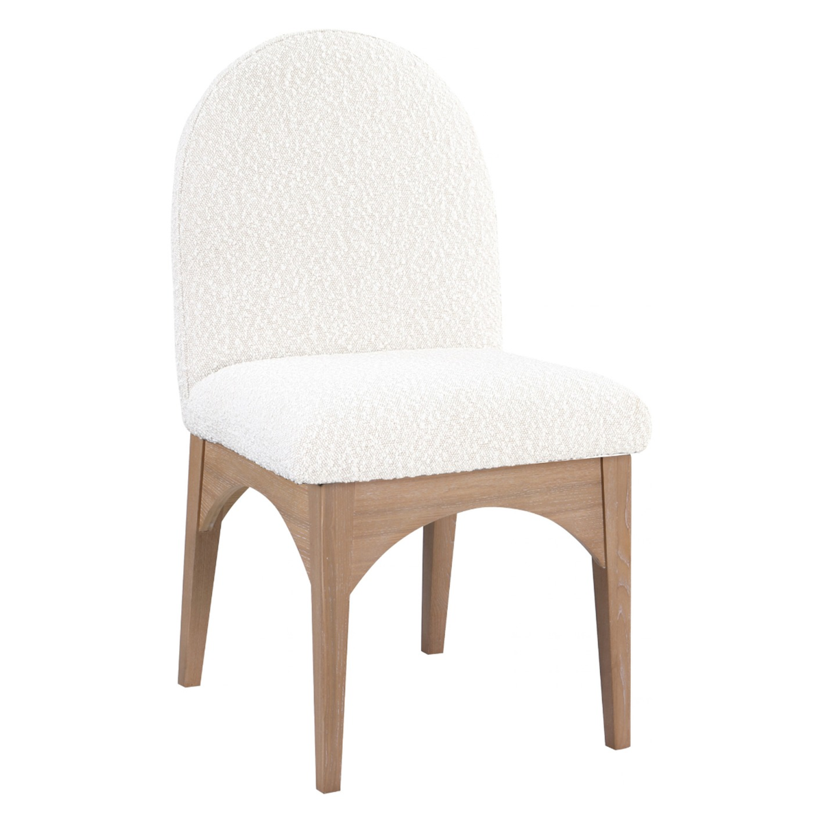 Waldorf Cream Boucle Fabric Upholstered Dining Side Chair Set of 2