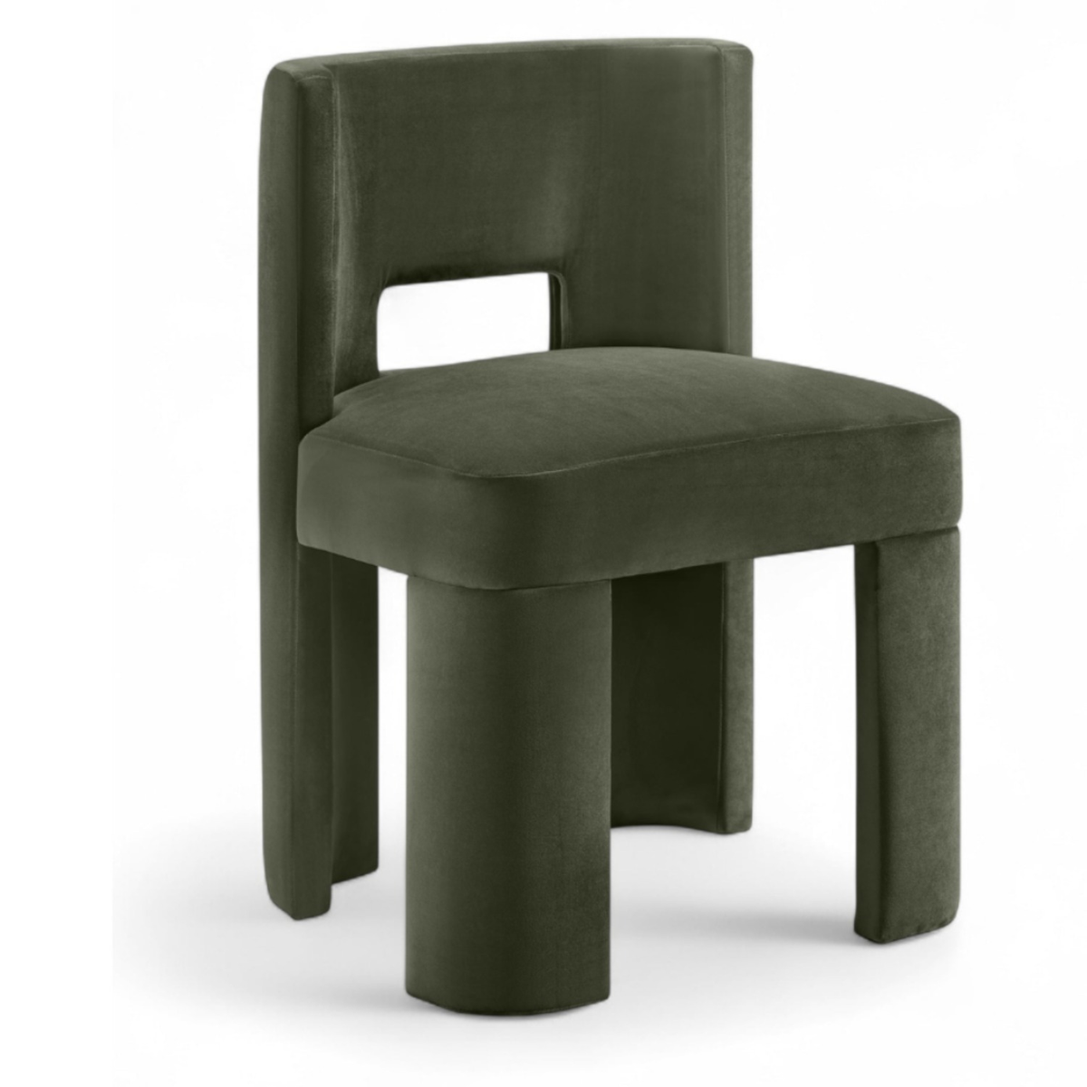 Zuno Green Velvet Performance Fabric Upholstered Dining Chair Set of 2