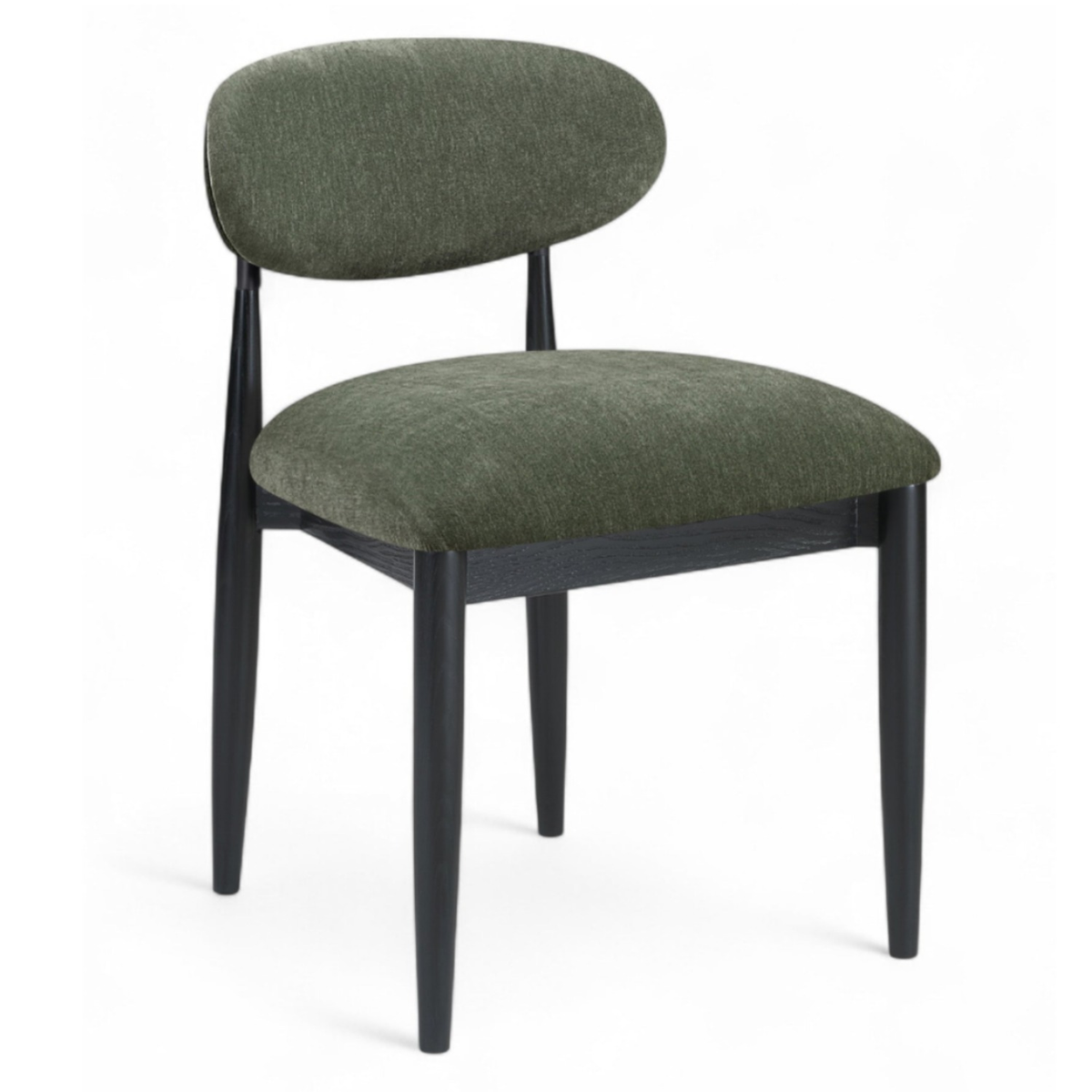 Riccio Olive Performance Fabric Upholstered Dining Side Chair Set of 2