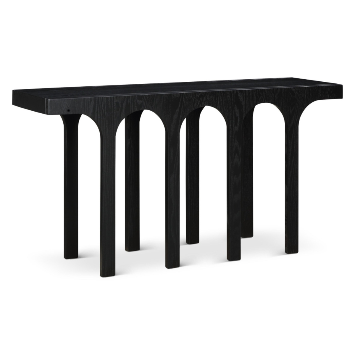 Westfield Black Solid Wood And Oak Veneer Console Table