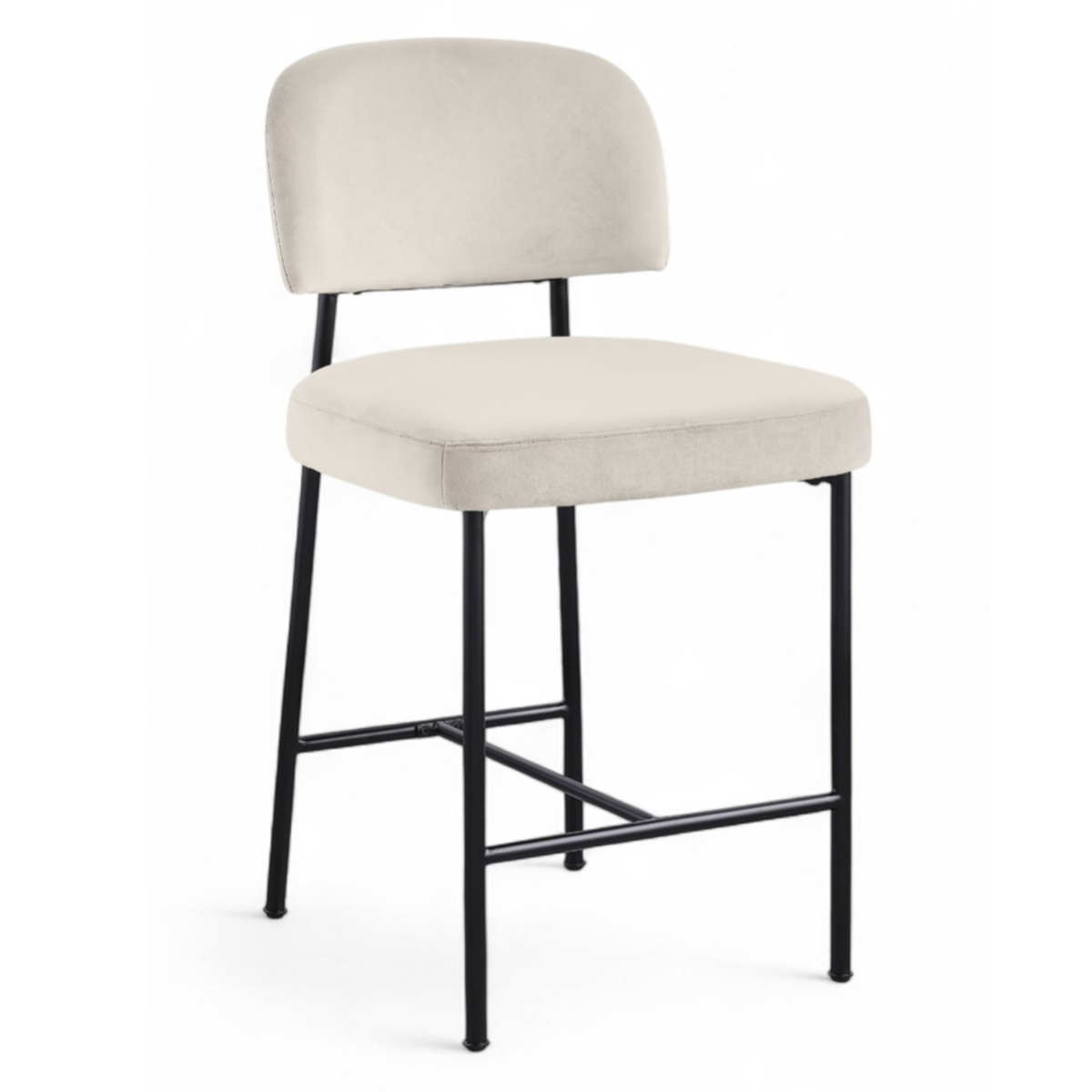 Zarelle Cream Performance Fabric Upholstered Counter Stool Set of 2