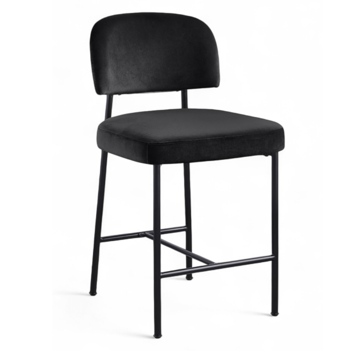 Zarelle Black Performance Fabric Upholstered Counter Stool Set of 2