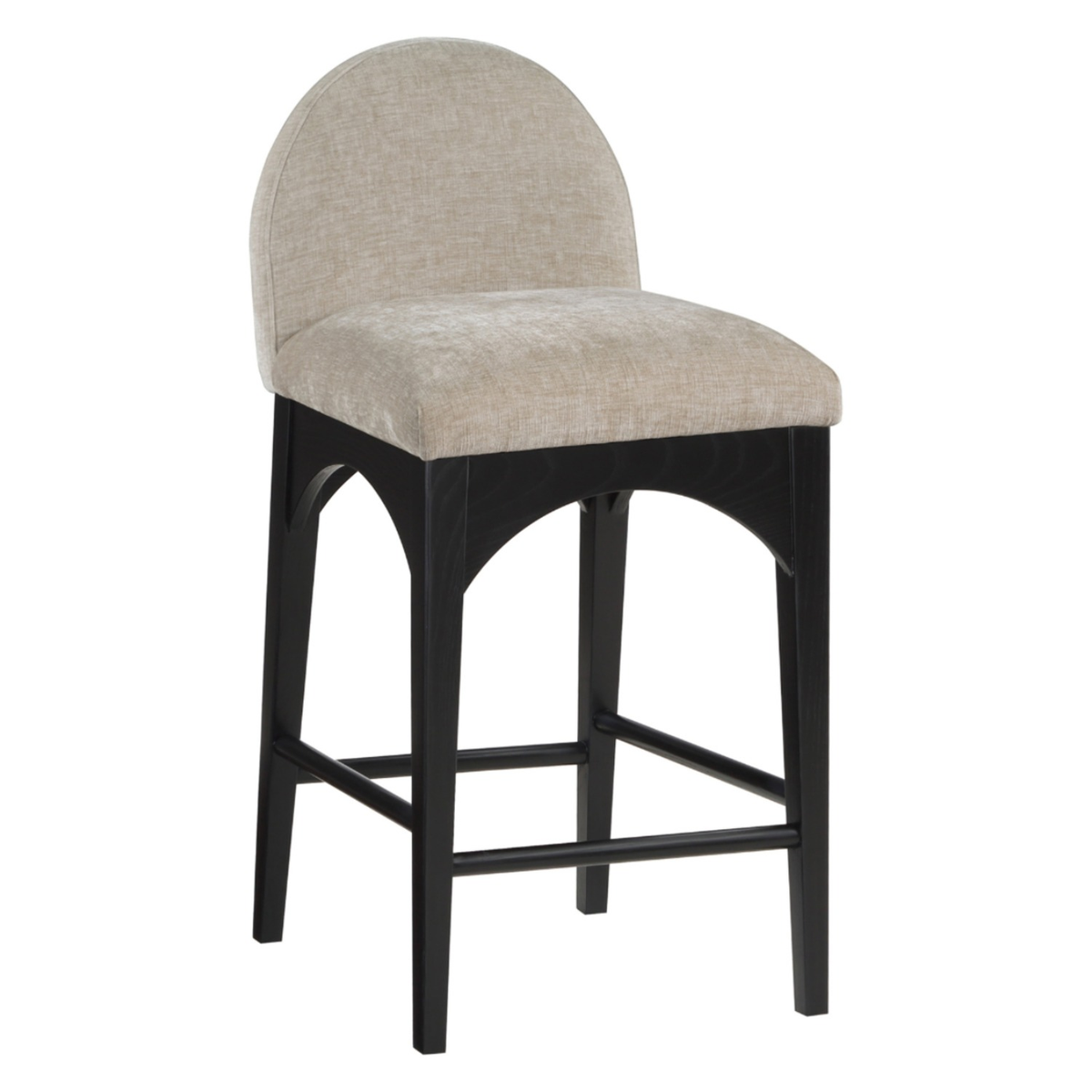 Waldorf Beige Chenille Fabric Upholstered Counter Stool Set of 2