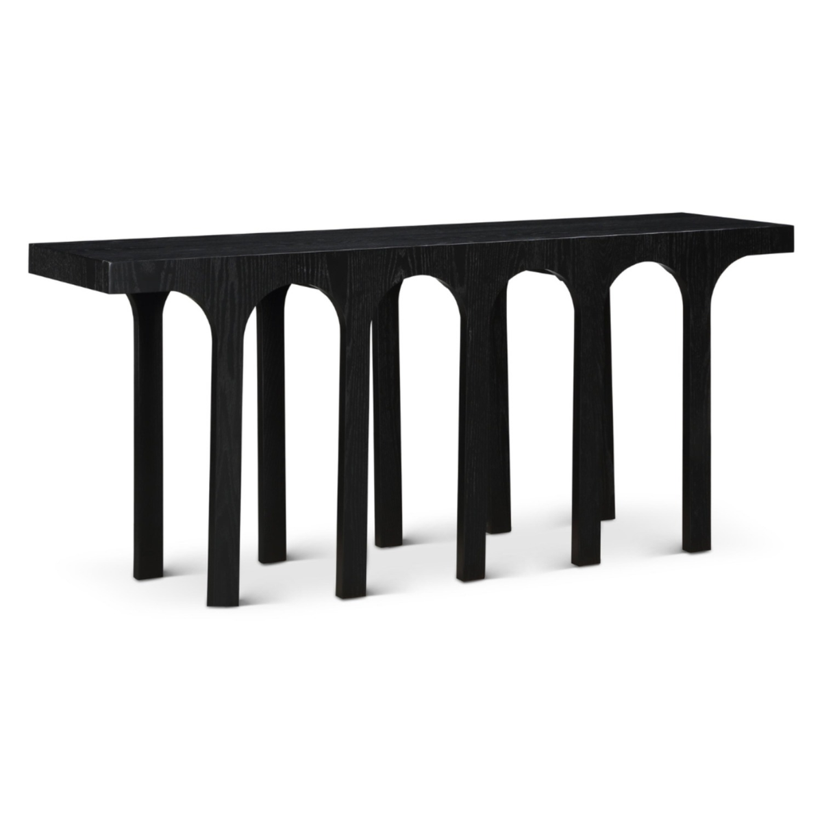 Westfield Black Solid Wood And Oak Veneer Console Table