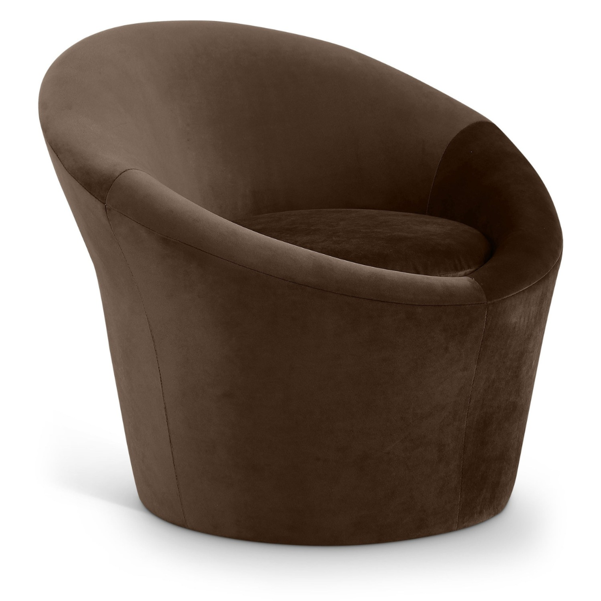 Tristan Brown Velvet Upholstered Accent Chair