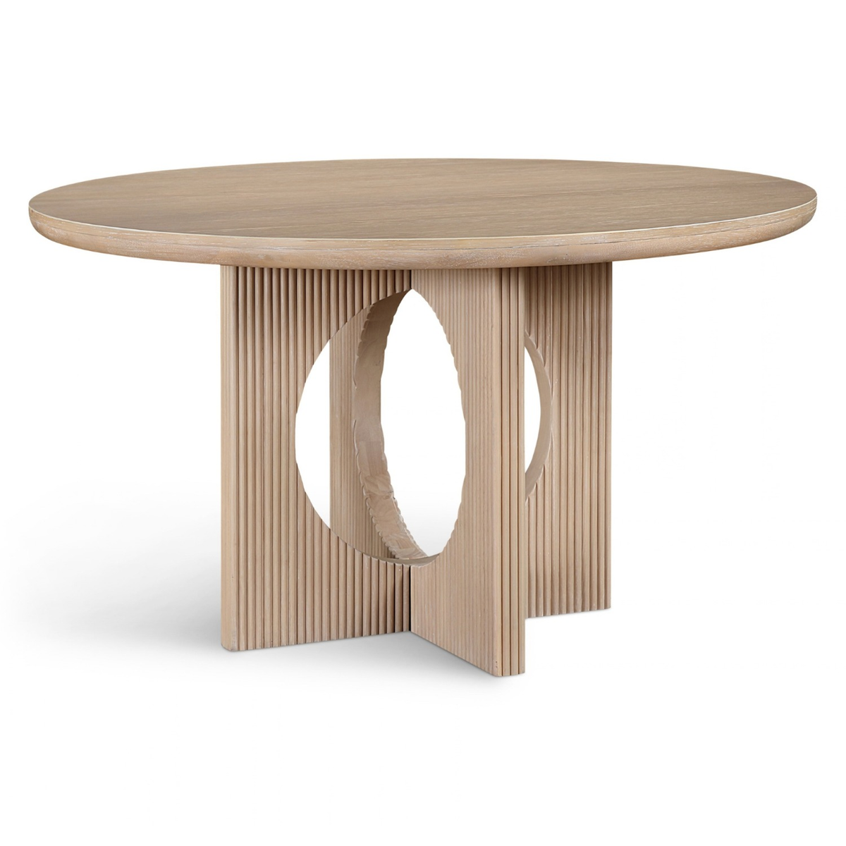 Rivas 54in Natural Wood And Veneer Dining Table