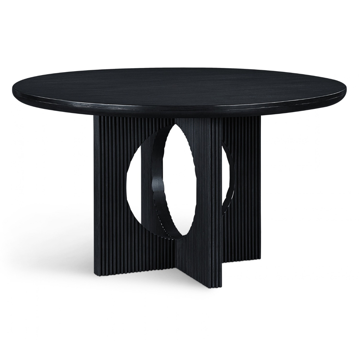 Rivas 54in Black Wood And Veneer Dining Table