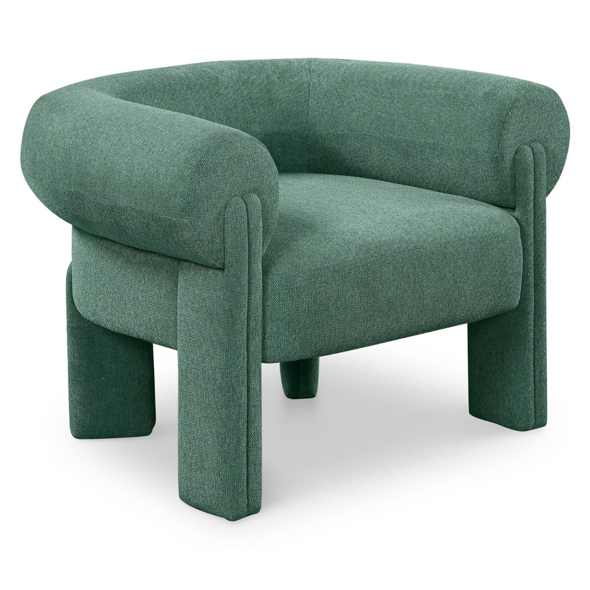 Stefano Green Fabric Upholstered Accent Chair