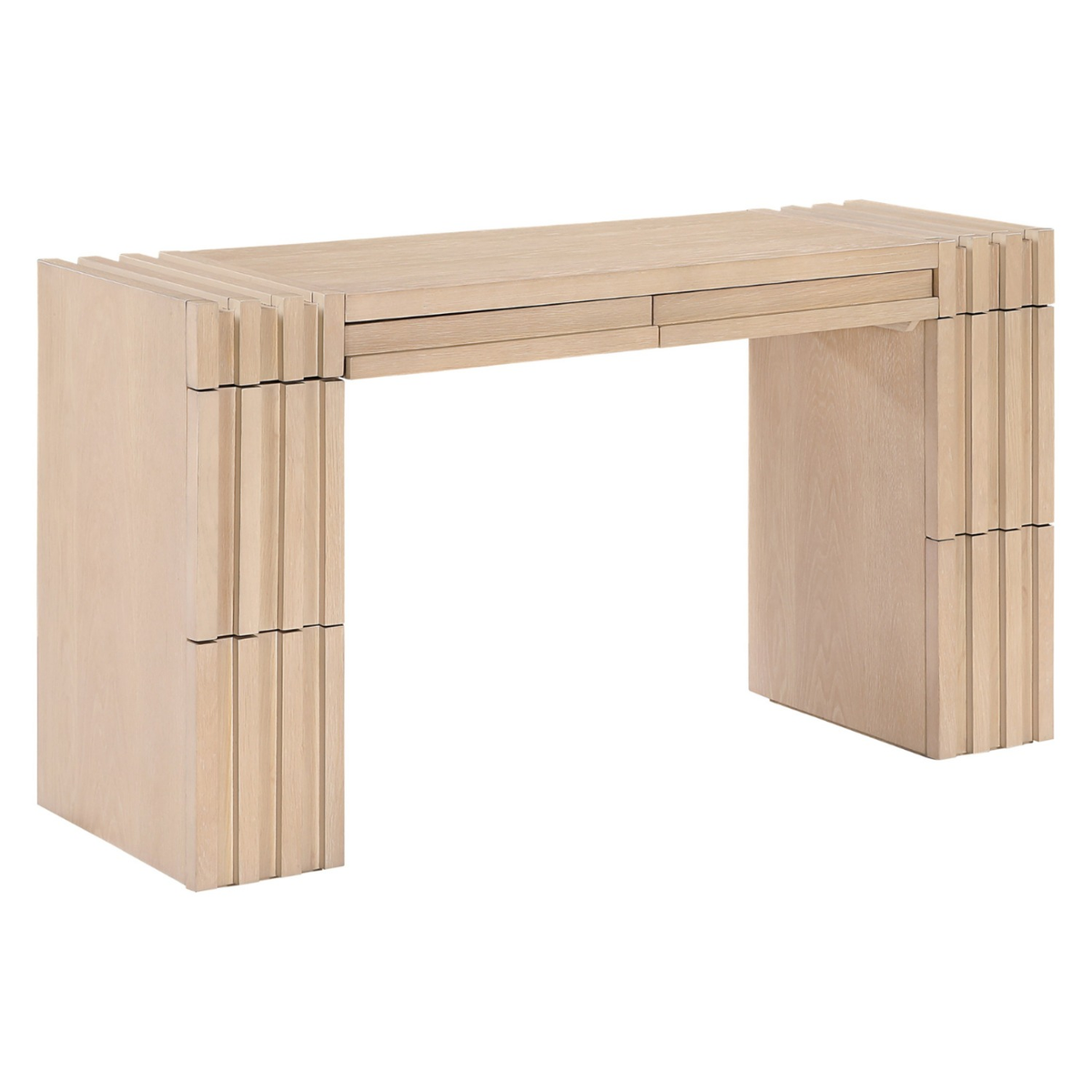 Stanton Natural Oak Veneer And Solid Wood Console Table