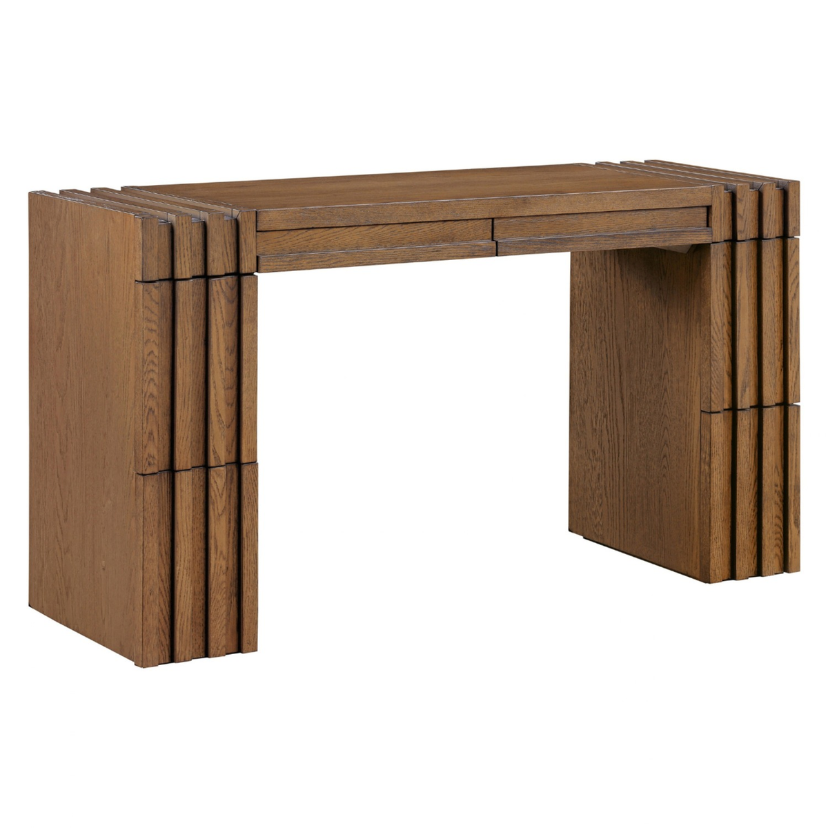 Stanton Brown Oak Veneer And Solid Wood Console Table