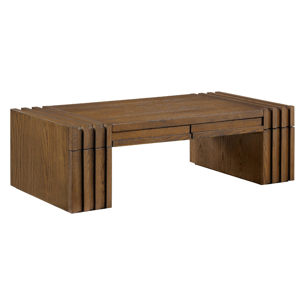 Stanton Brown Oak Veneer And Solid Wood Coffee Table