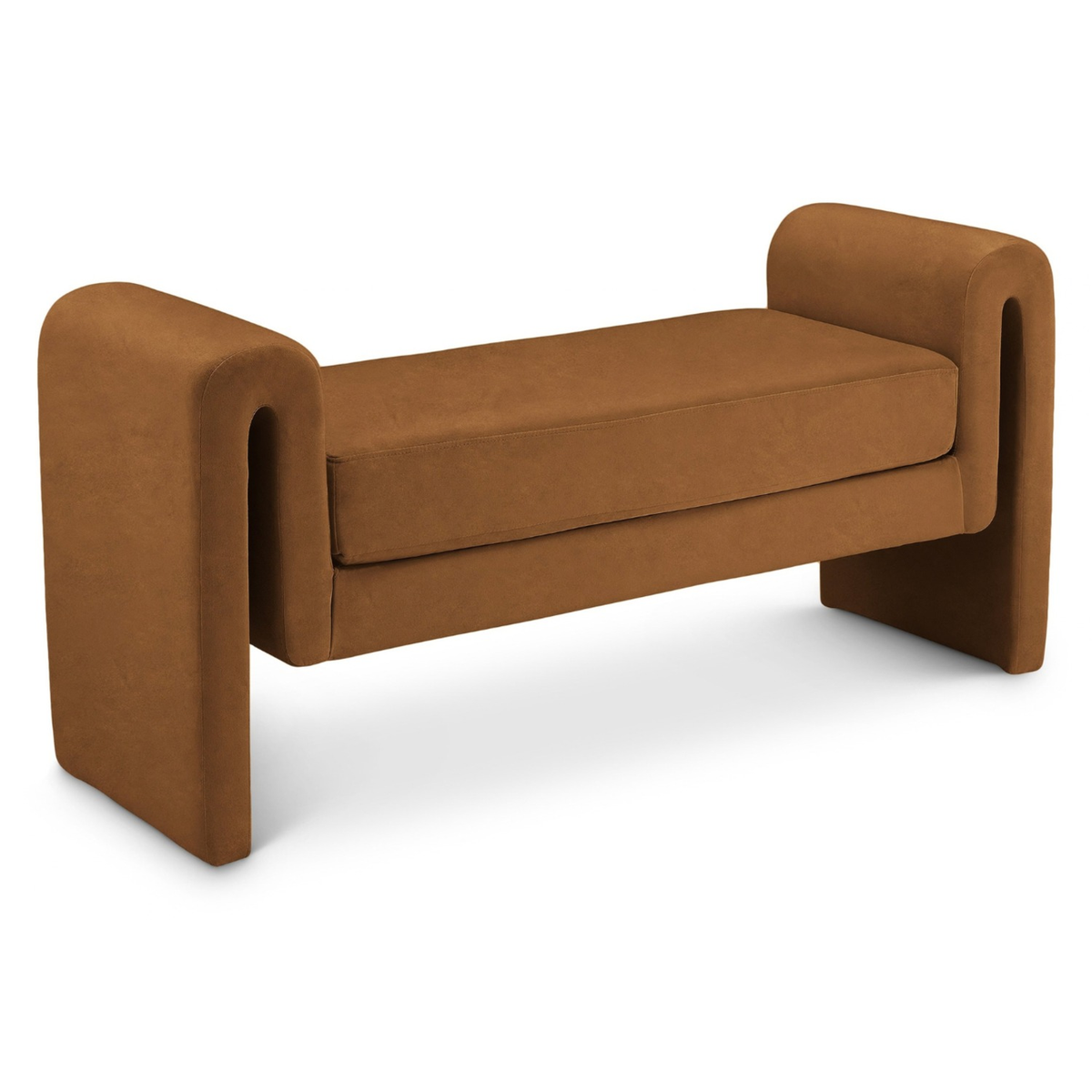 Sloan Saddle Velvet Upholstered Bench
