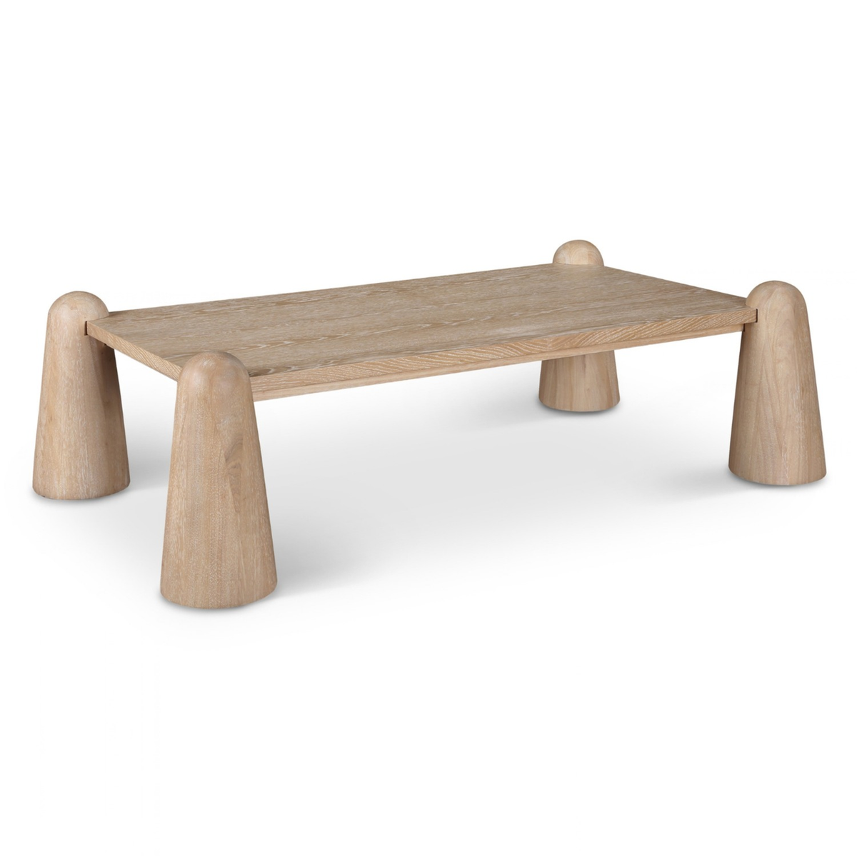 Wyndham Natural Solid Wood And Oak Veneer Coffee Table