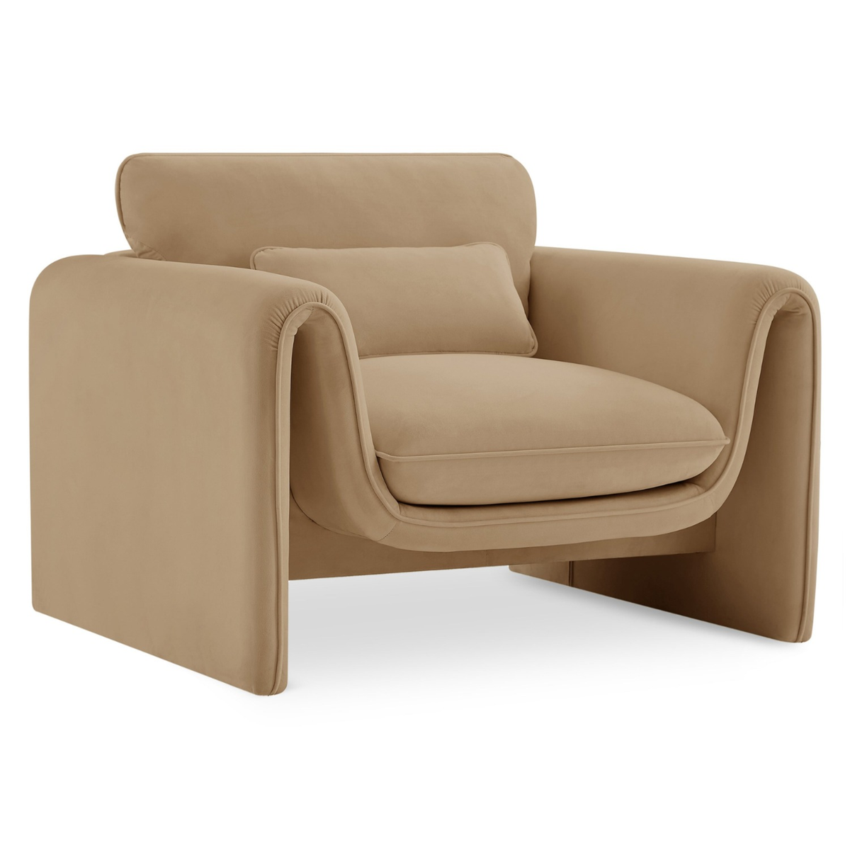 Sloan Camel Velvet Upholstered Chair