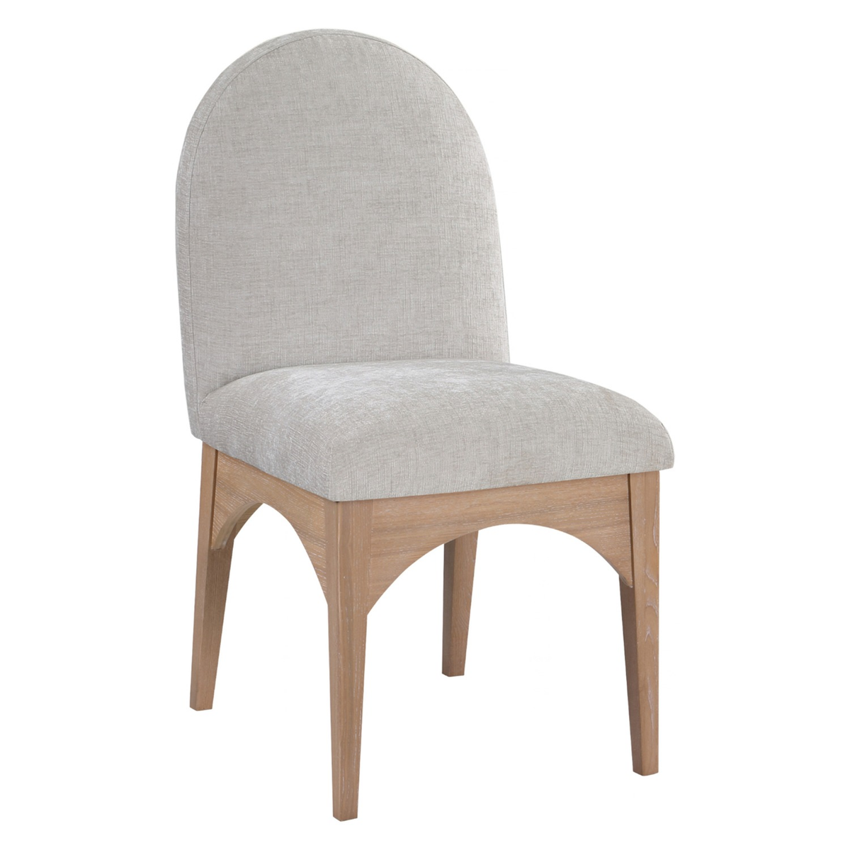 Waldorf Grey Chenille Fabric Upholstered Dining Side Chair Set of 2