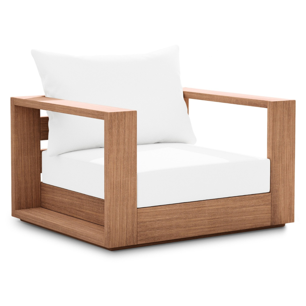 Tulum Off White Water Resistant Fabric Upholstered Outdoor Patio Accent Chair