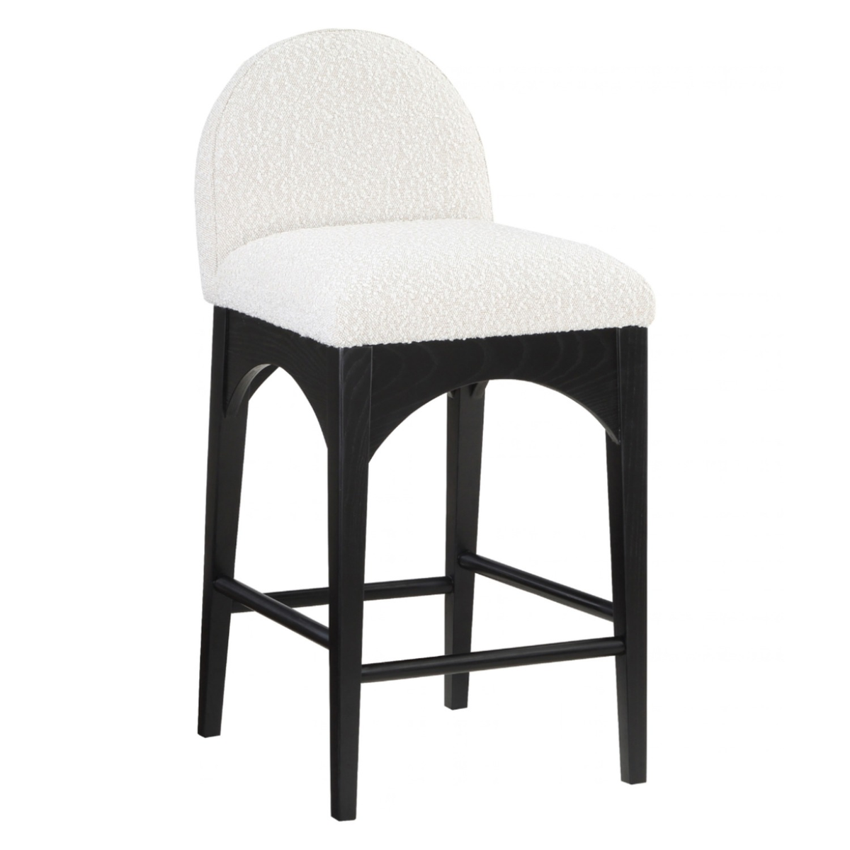 Waldorf Cream Boucle Fabric Upholstered Counter Stool Set of 2