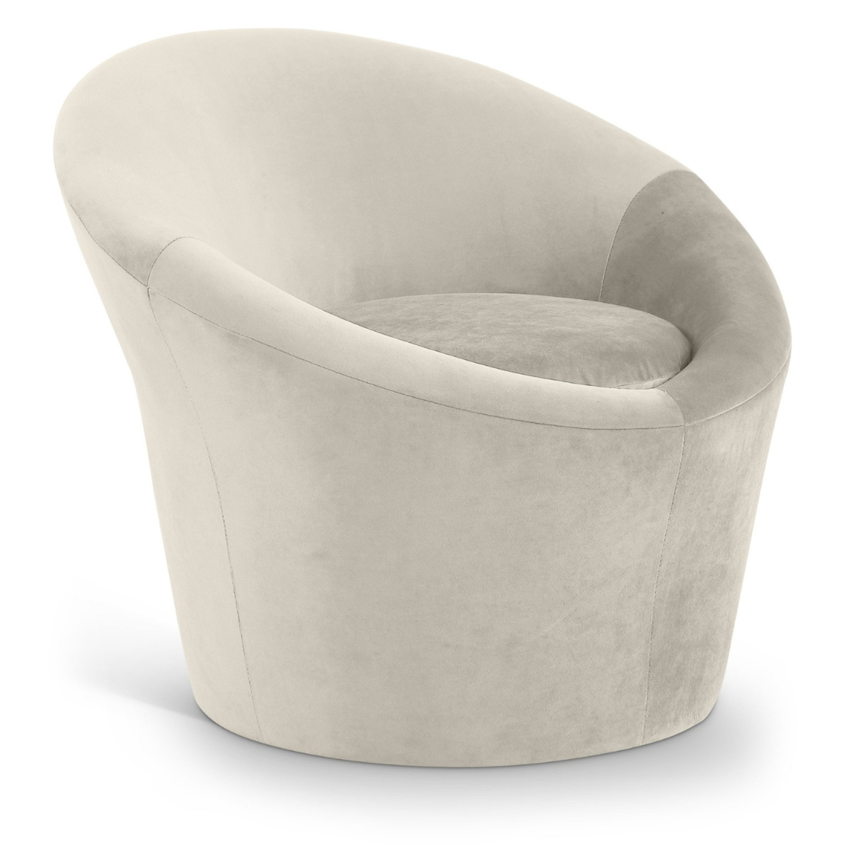 Tristan Cream Velvet Upholstered Accent Chair