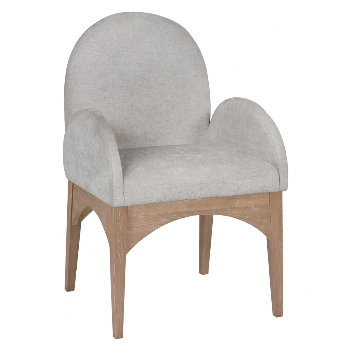 Waldorf Grey Chenille Fabric Upholstered Dining Arm Chair Set of 2
