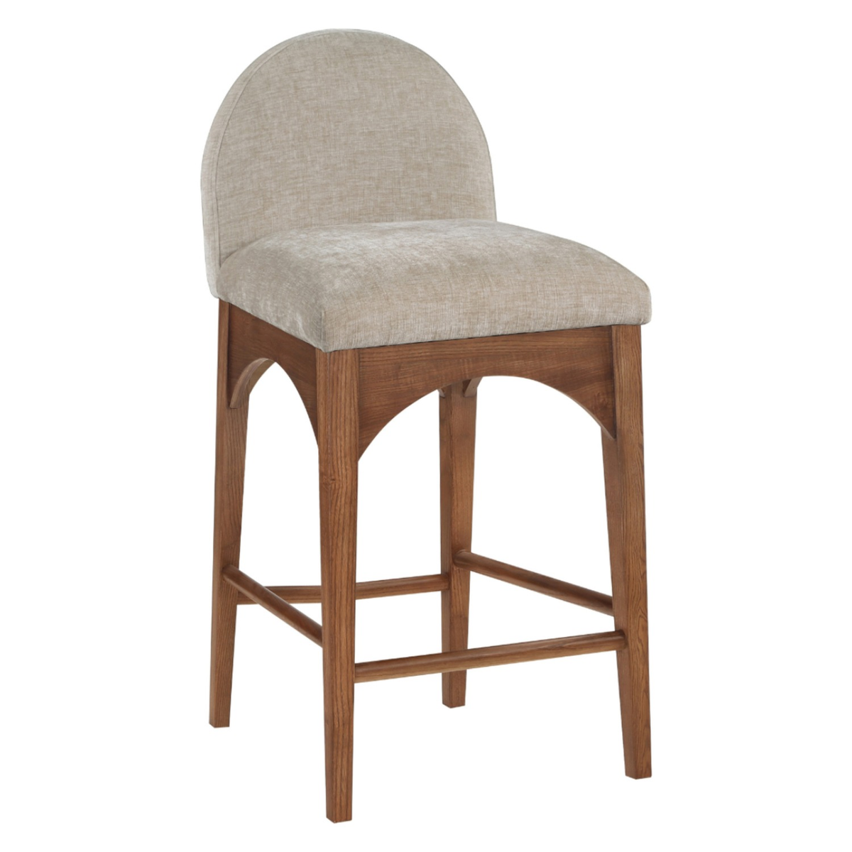 Waldorf Beige Chenille Fabric Upholstered Counter Stool Set of 2
