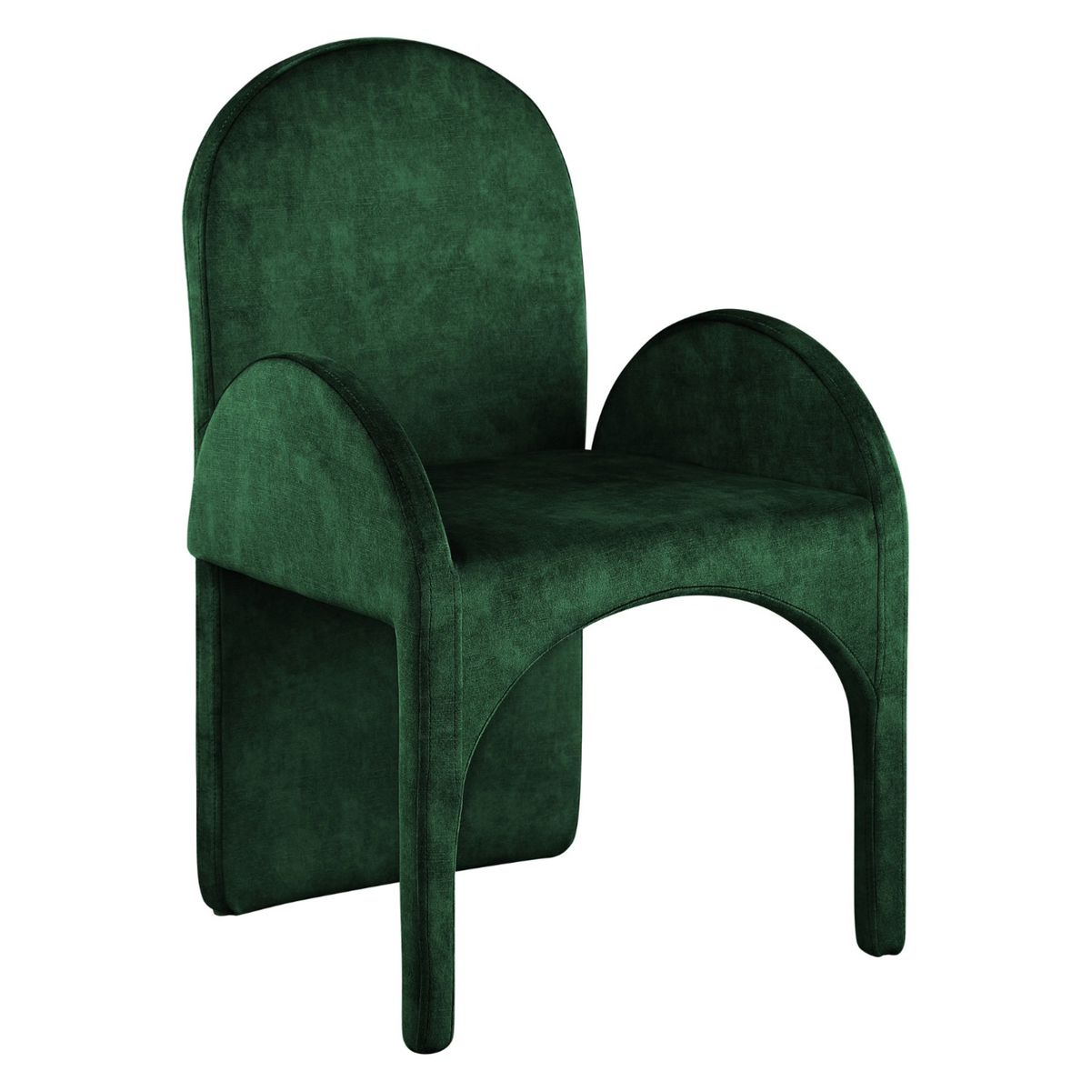Summer Green Velvet Upholstered Dining Arm Chair Set of 2