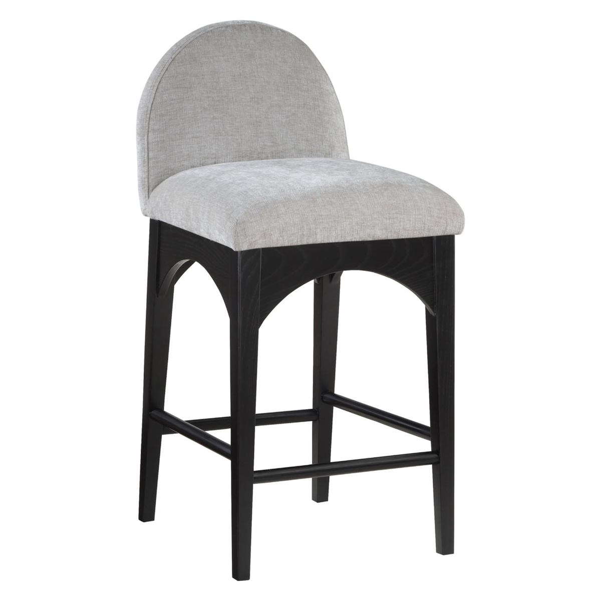 Waldorf Grey Chenille Fabric Upholstered Counter Stool Set of 2