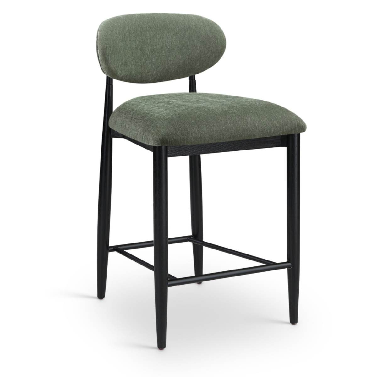 Riccio Olive Performance Fabric Upholstered Stool