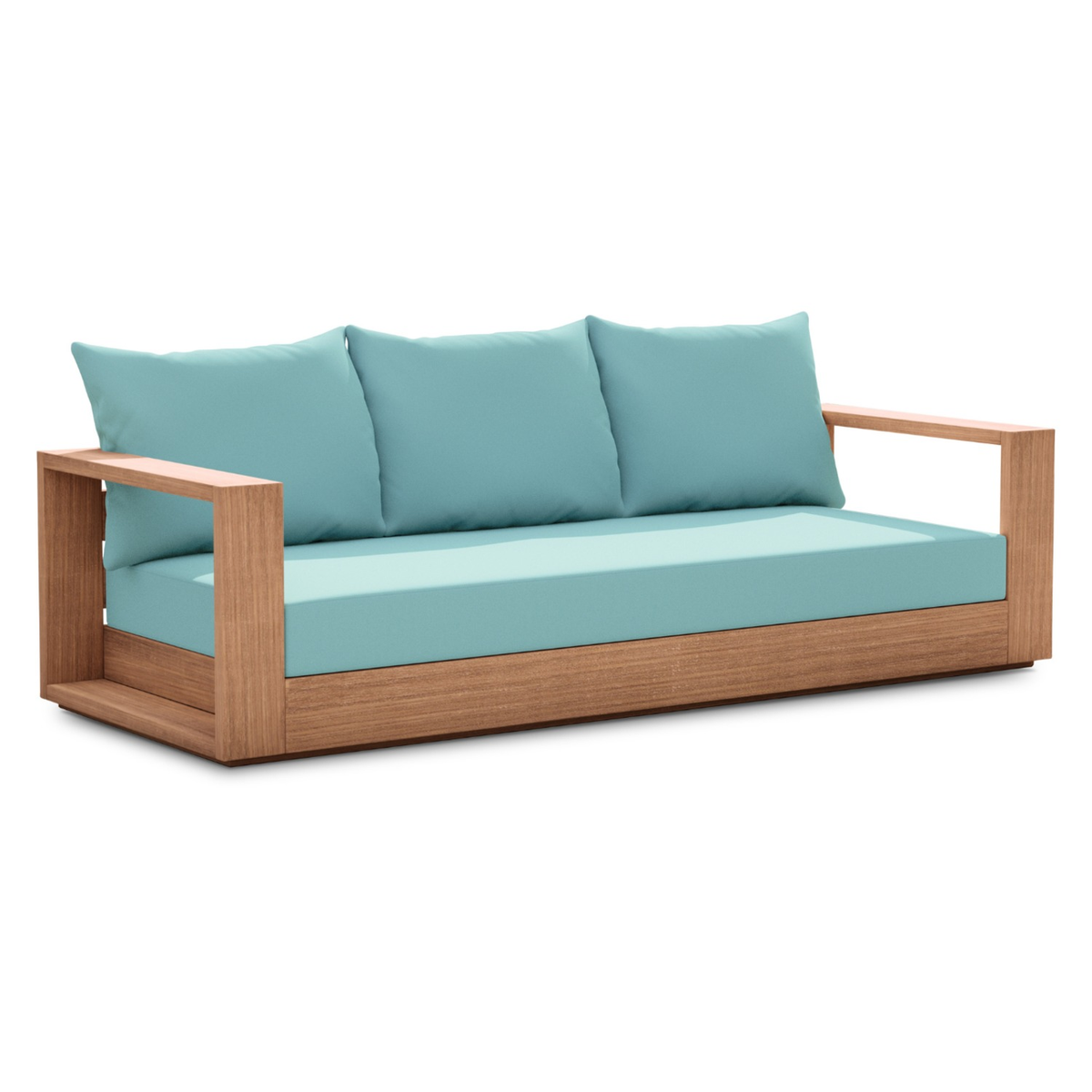 Tulum 87in Blue Water Resistant Fabric Upholstered Outdoor Patio Sofa