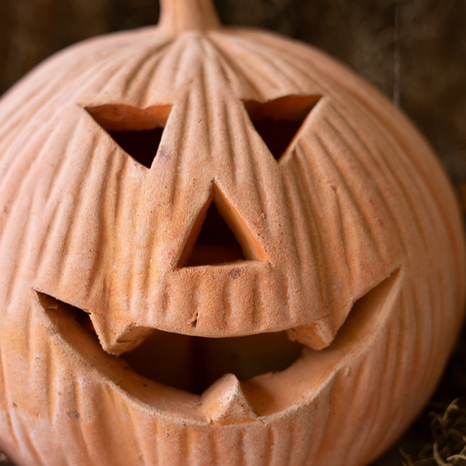 Terracotta Jack-O-Lantern