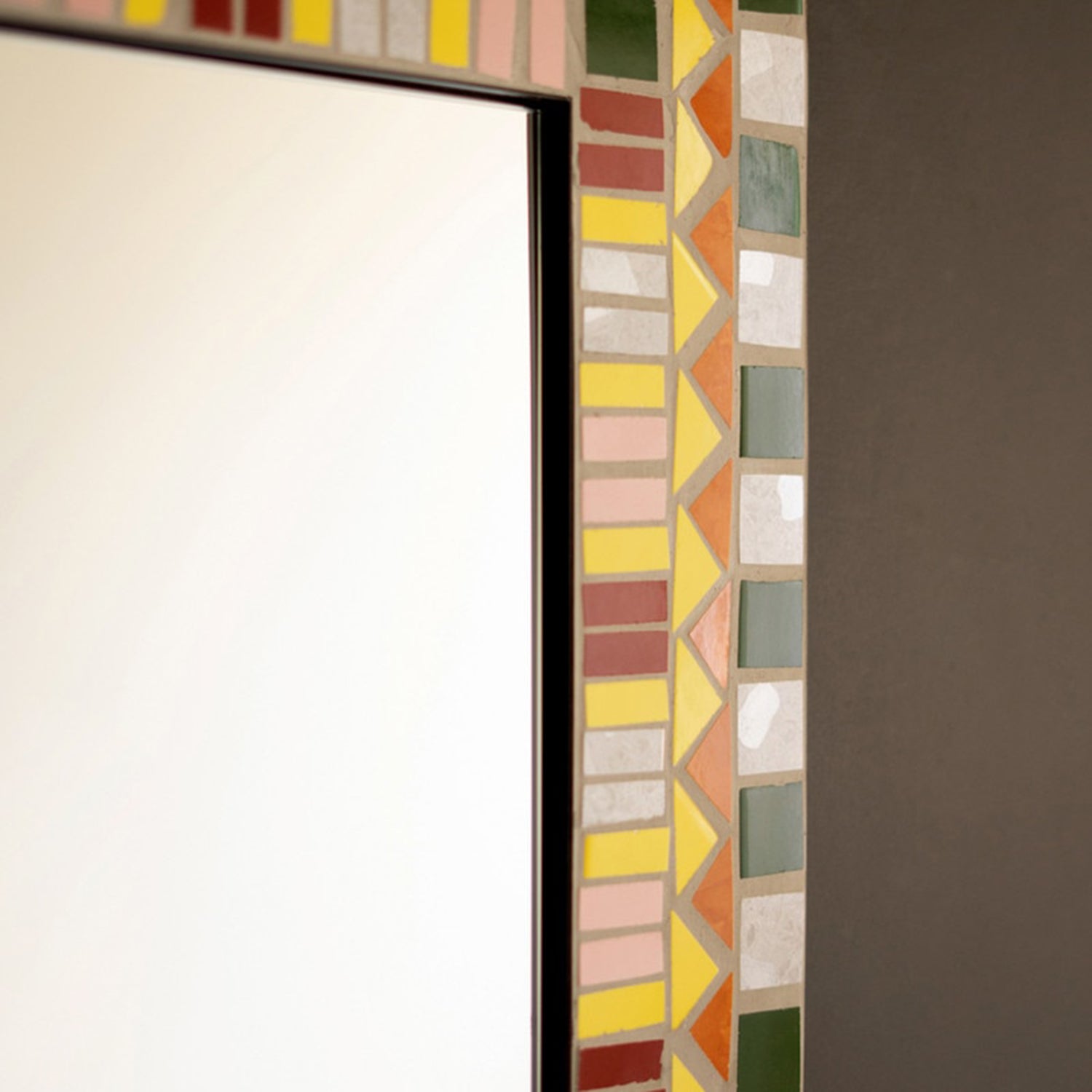 Rectangle Mosaic Tile Framed Mirror