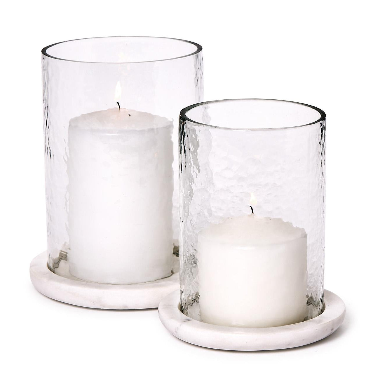 Marble Tabletop Hurricane Set of 2