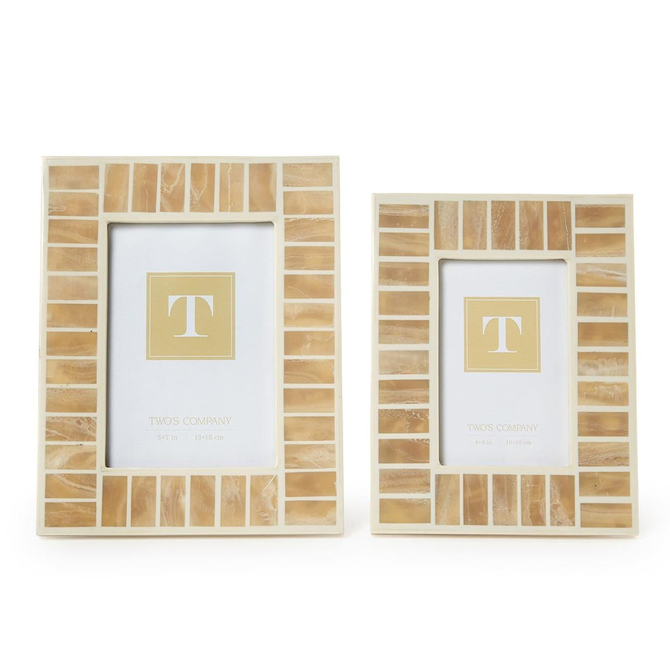 Tiles Natural Photo Frame Set of 2