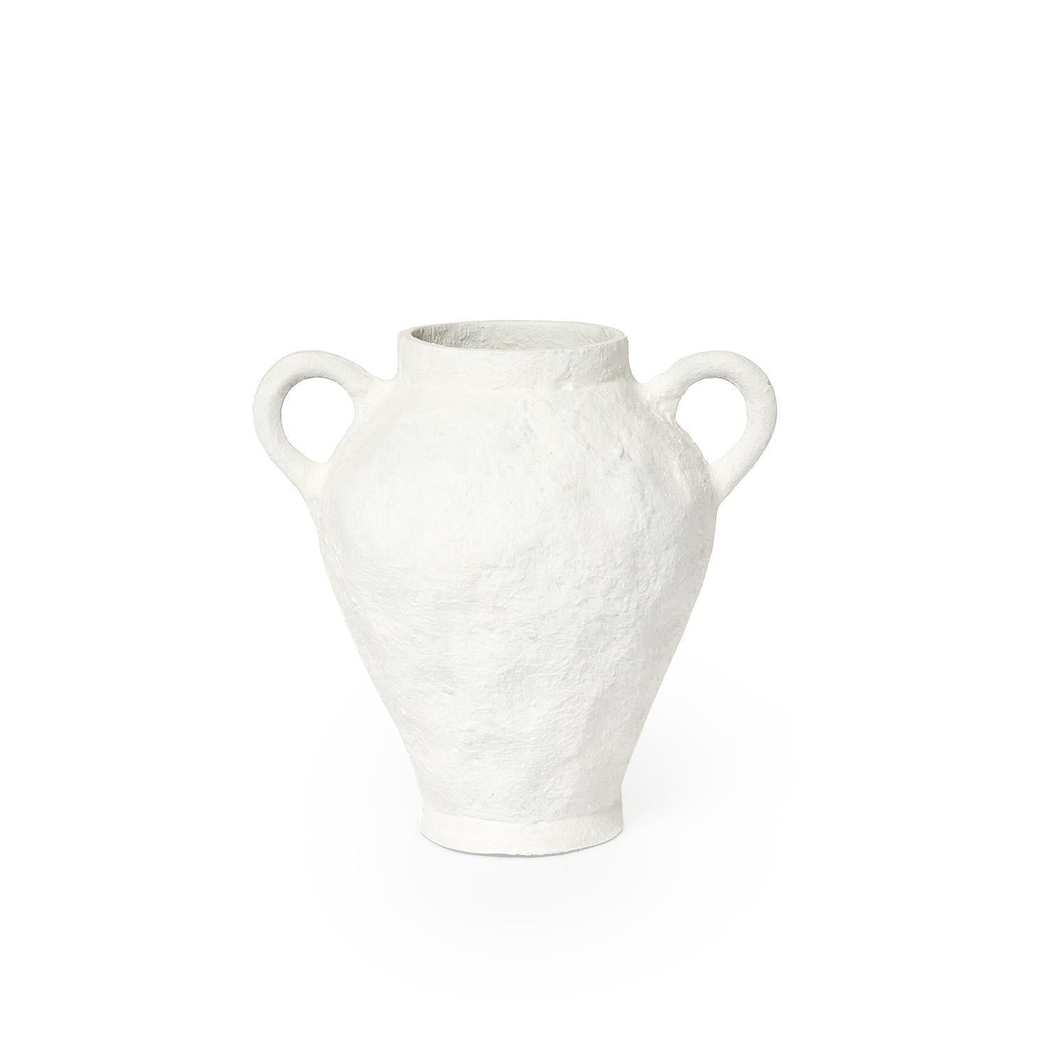 Limewashed White Vase Set of 2