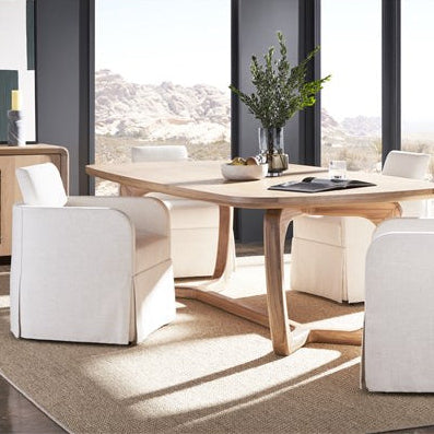 Vanguard Furniture Laura Icey Cream Fabric Dining