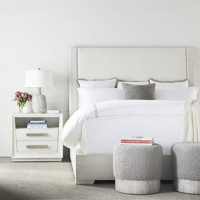 Vanguard Furniture Ridge Cascade with Flat Bar in Ridge Silver Medium Nightstand