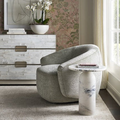 Vanguard Furniture Canyon Ambaji White End Table