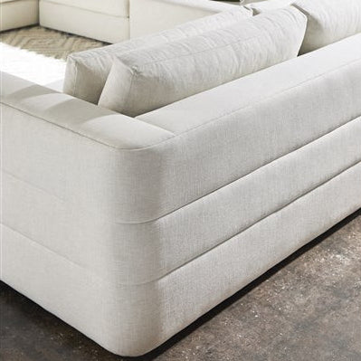 Vanguard Furniture Leone Identify Ivory Right Arm Bench Seat Sofa