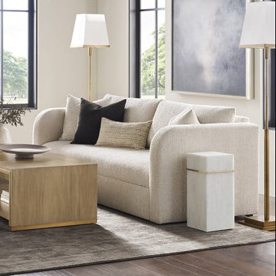Vanguard Furniture Splendid Selenite with Brass Trim Spot Table